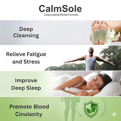 Deep Cleansing Foot Pads for Detox & Relaxation | Natural Herbs Patches for Internal Toxin Removal, Pain Relief, Better Sleep & Circulation for Men & Women (Pack of 20)