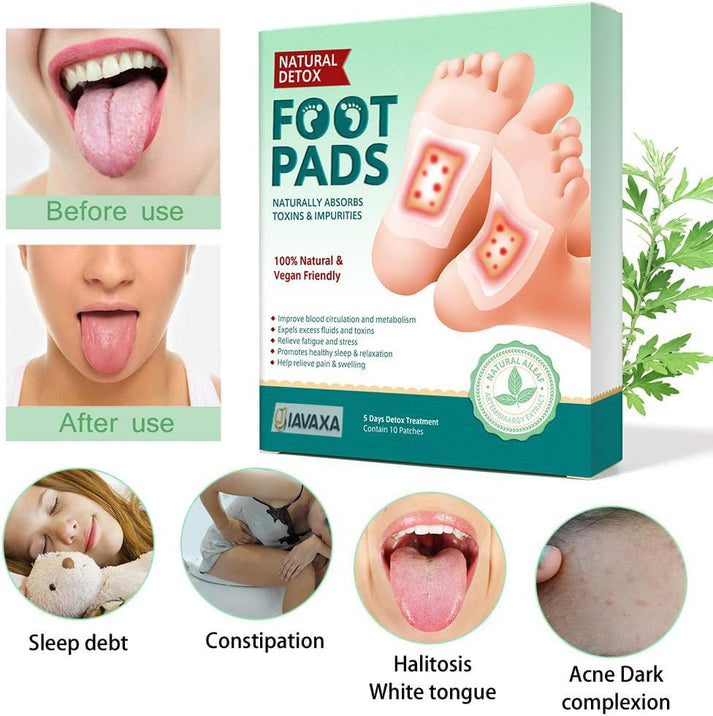 Deep Cleansing Foot Pads for Detox & Relaxation | Natural Herbs Patches for Internal Toxin Removal, Pain Relief, Better Sleep & Circulation for Men & Women (Pack of 20)